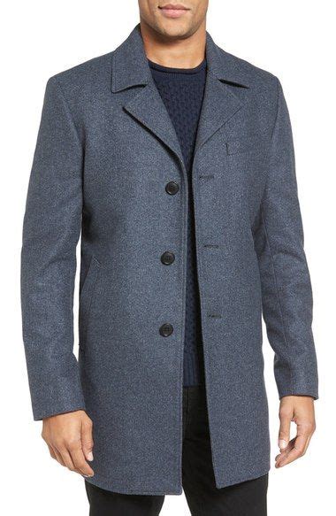 slim fit wool blend topcoat michael kors|Modern.